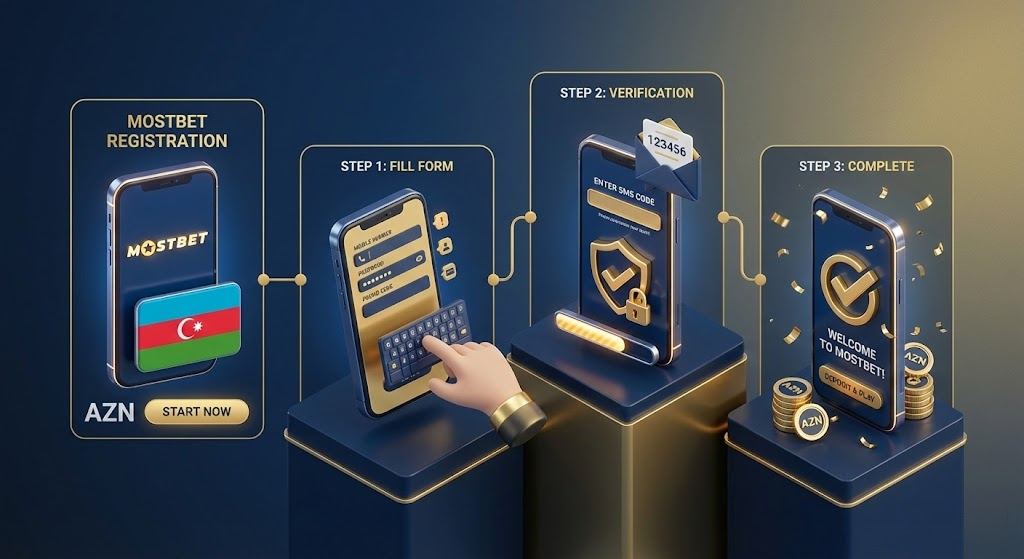 Mostbet qeydiyyat prosesi - 3 addımda hesab yaratma təlimatı